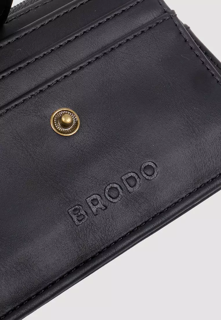 BRODO - Porto Synthetic Leather Card Wallet Black
