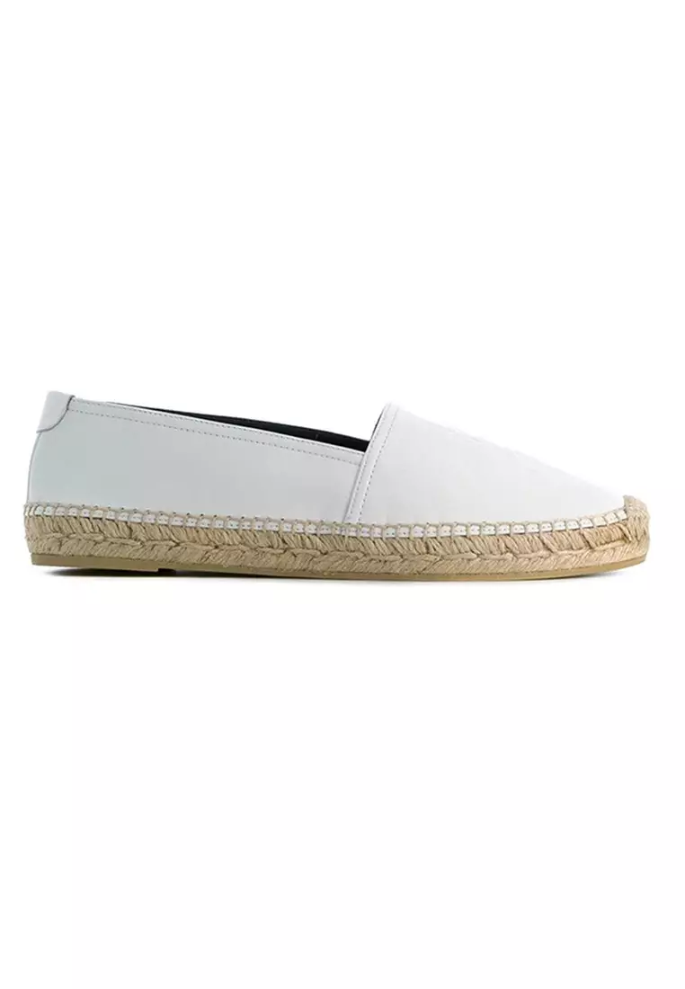 White leather espadrilles hot sale