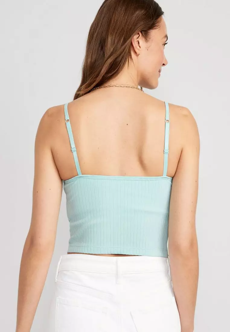 Buy Old Navy Strappy Rib-Knit Cropped Tank Top for Women 2024