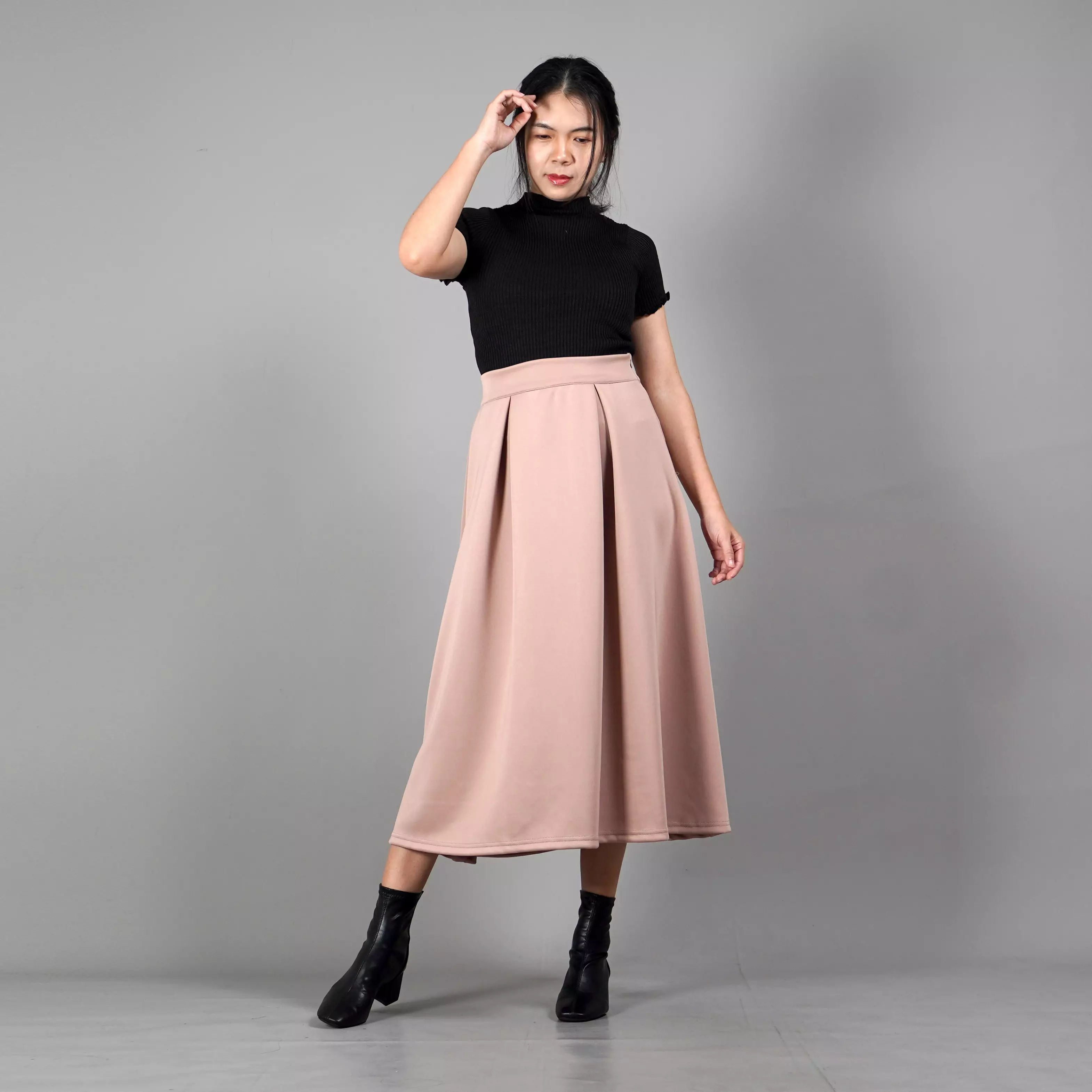 REBECA Bawahan Wanita Flare Skirt Rok Wanita Rok Midi - COKSU
