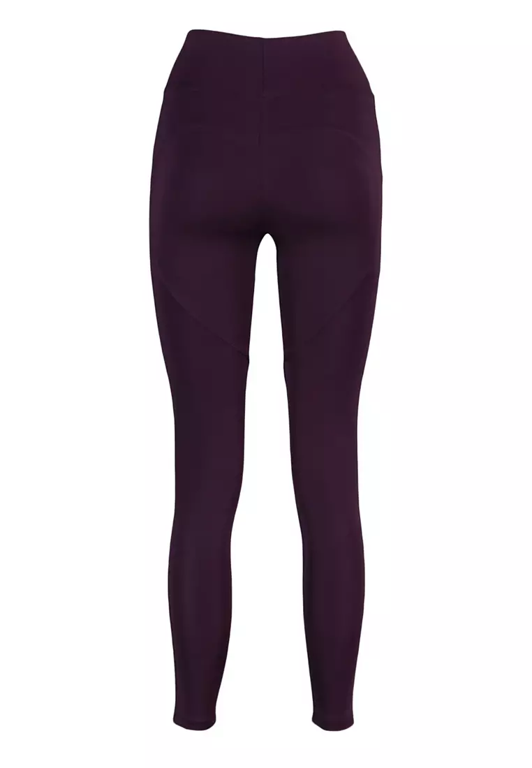 Plum Push Up Featured Full Length Knitted Sports Leggings