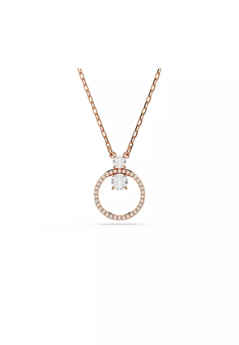 Buy Swarovski Constella pendant, Round cut, White, Rose gold-tone