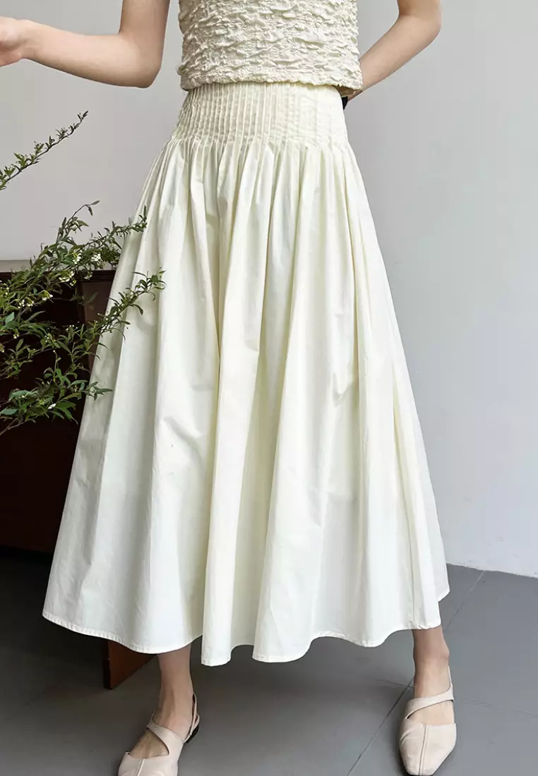 Elegant high waist pleated skirt K061708W