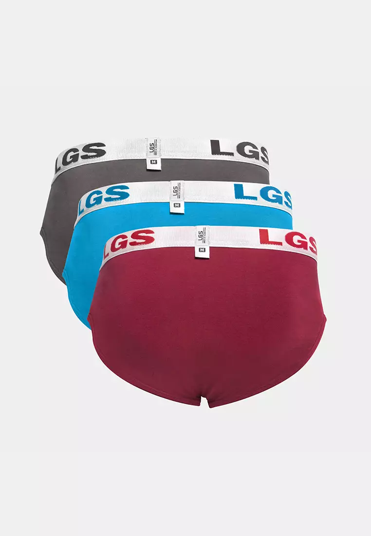 LGS - Underwear - Blue/Gray/Red - 3 Pcs - LEMN.002.884.3.7C