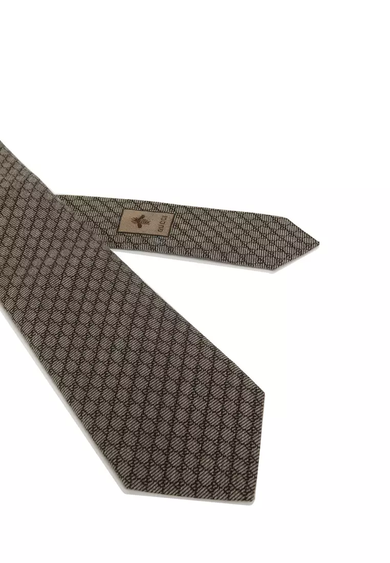 Interlocking G Silk Wool Jacquard Tie