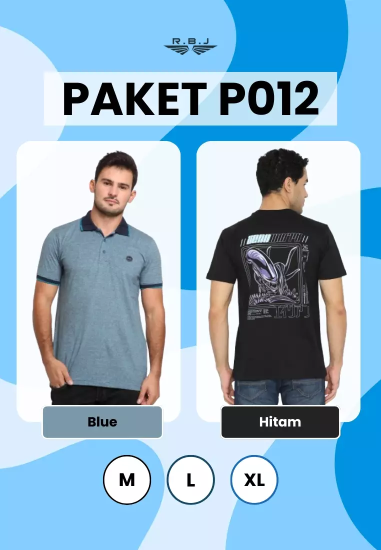 Buy 1 Get 1 Polo Shirt + T-Shirt Pria