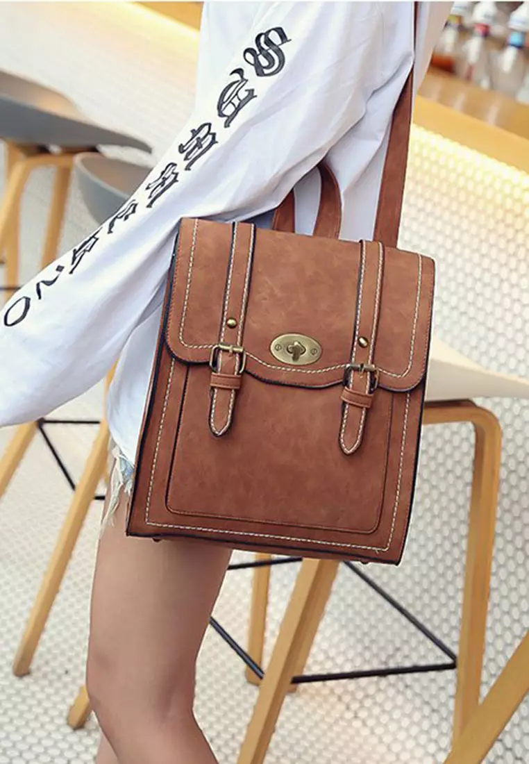 Vintage British Women's Backpack Shoulder Bag