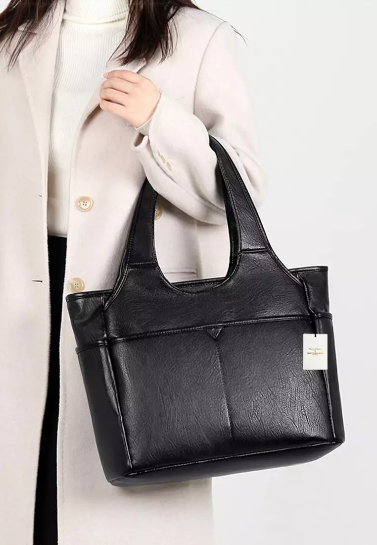 Business Chic Faux Leather Tote Bag JW HD-2789