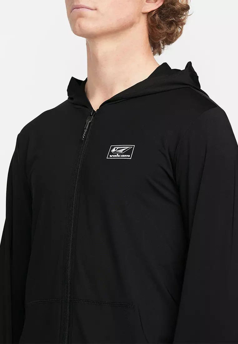 MTG MODSTONE LOOSE ZIP LONG SLEEVE RASHGUARD BLACK