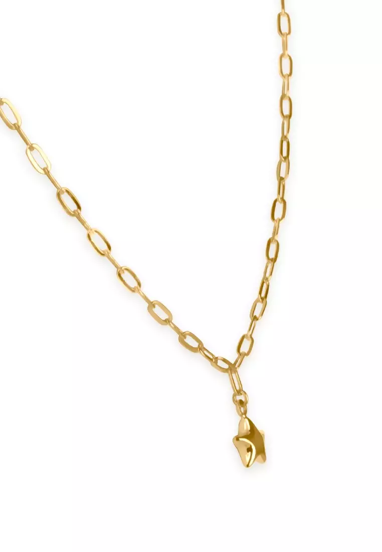 Star Clip Necklace 14k Gold