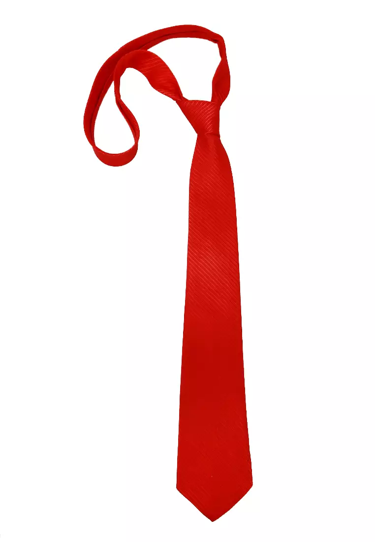 Ocean Dasi Pria Garis Man Neckwear Aksesoris Fashion Material Polyester ORIGINAL - Red