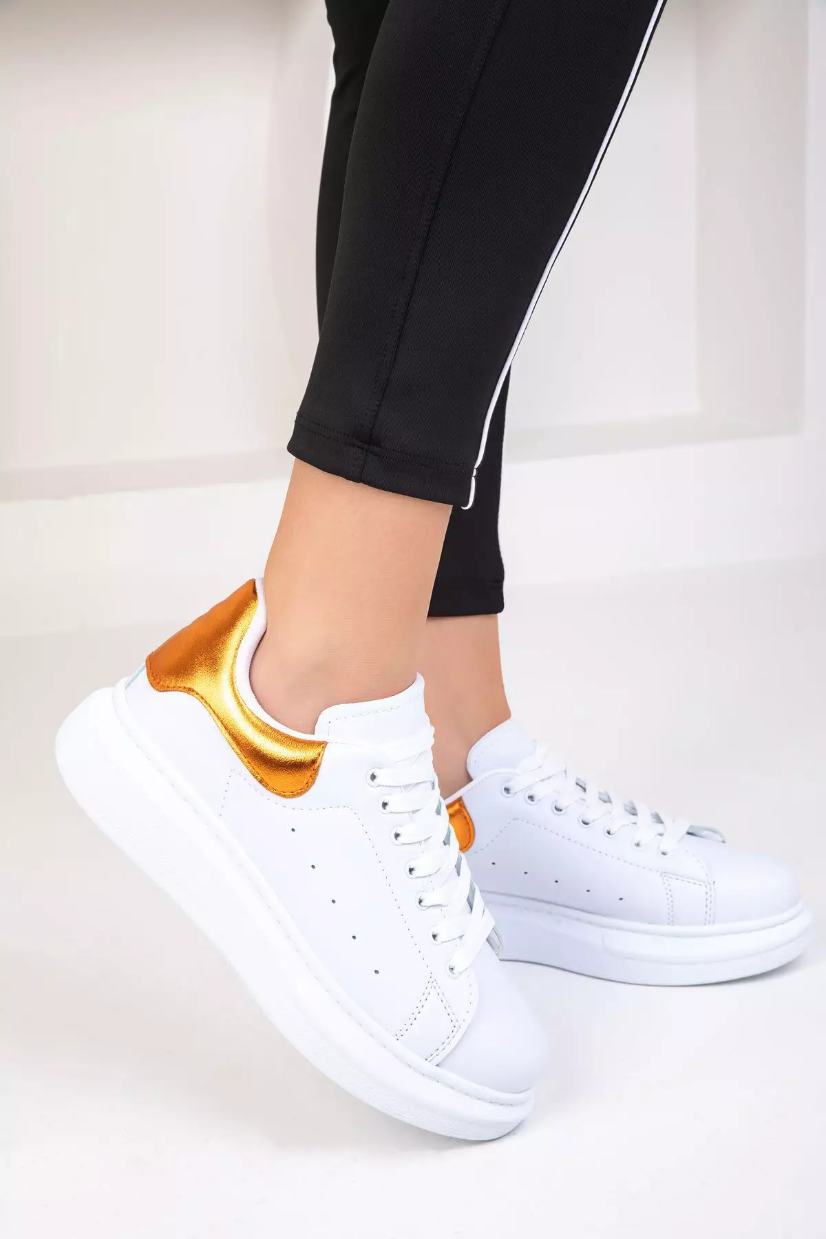 Leather-Look Sneakers