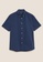 MARKS & SPENCER blue M&S Easy Iron Pure Cotton Pindot Shirt BD89FAAFDE29B3GS_1