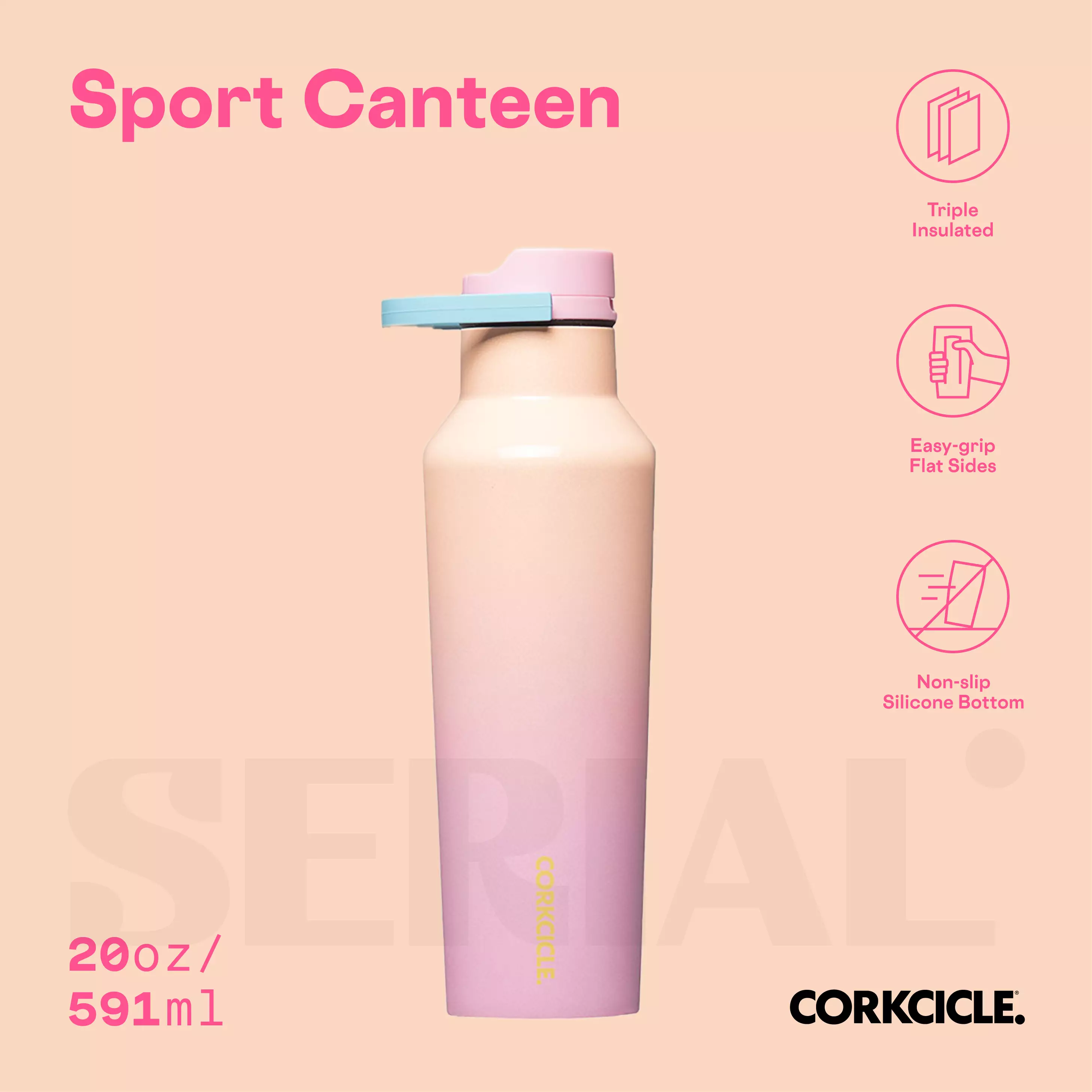 CORKCICLE Sport Canteen 20oz - Ombre Lover