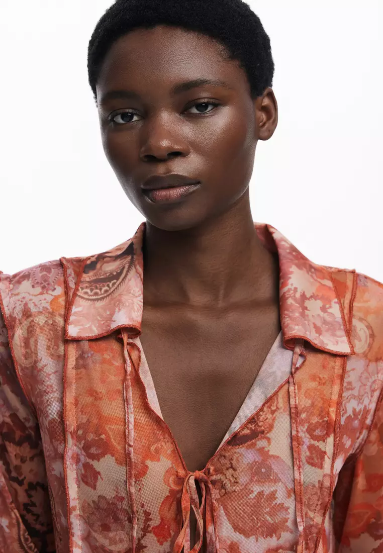 Chiffon T-shirt with bows