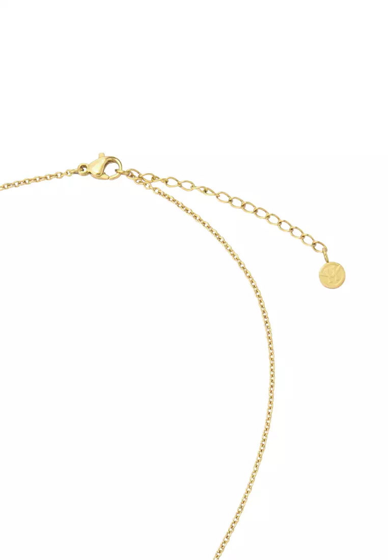 Necklace Princess'S Water Drop In Gold - Blue