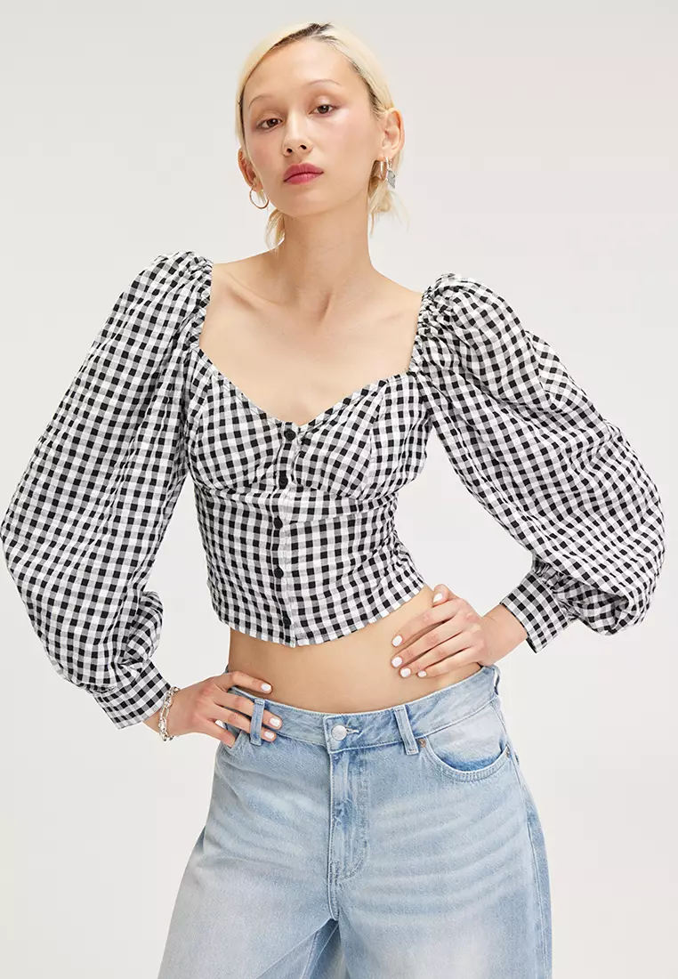 Monki Long Sleeves Puffy Blouse 2025 | Buy Monki Online