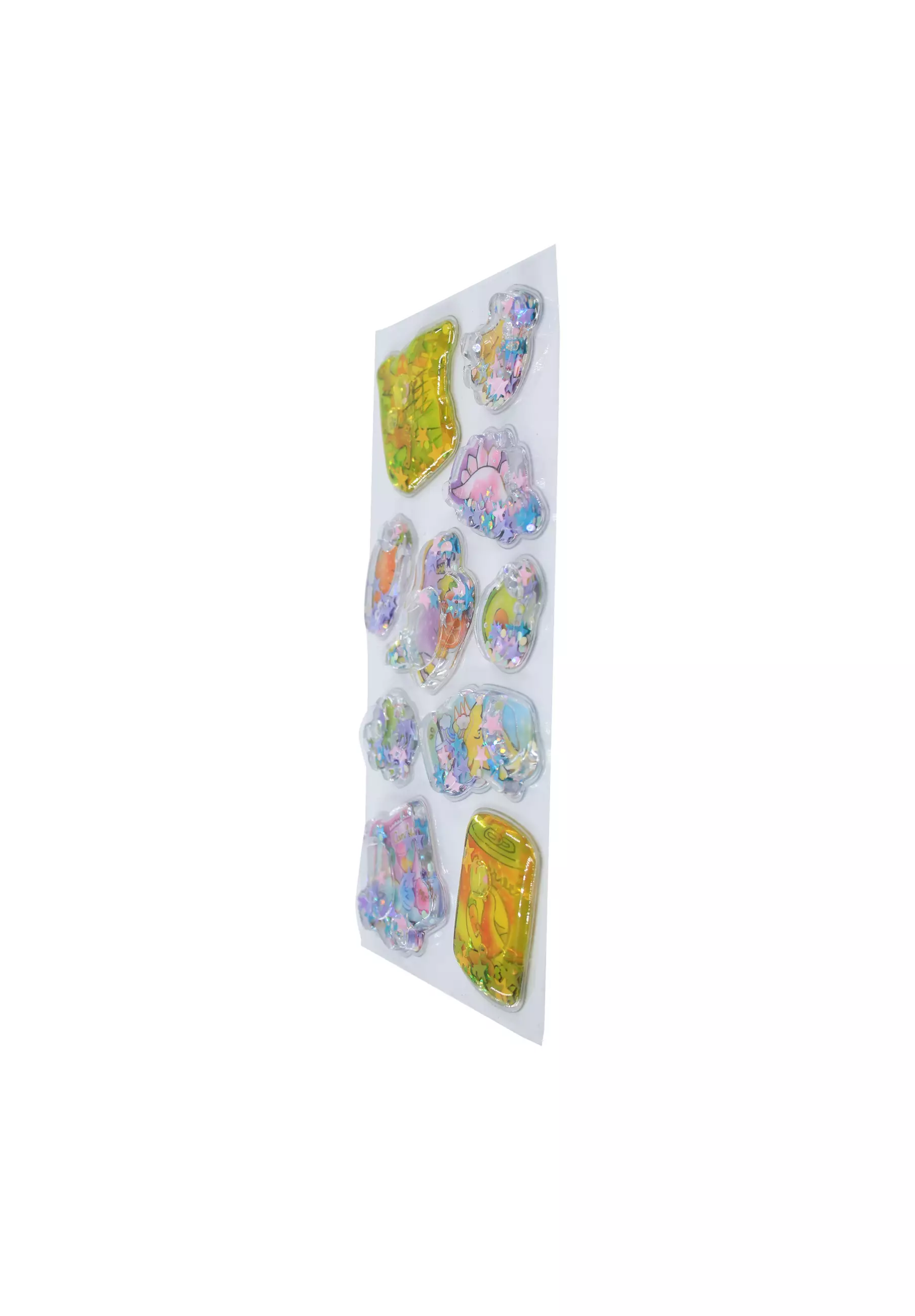 Glitter Sticker Yellow Purple Mix