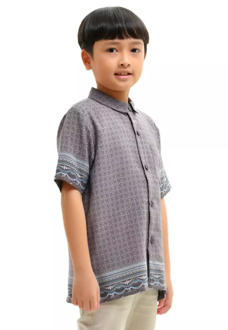 Rabbani - Baju Anak Laki-laki Lengan Pendek Bani Batuta Kemko Anak Lasmara Pdk - Chesnut