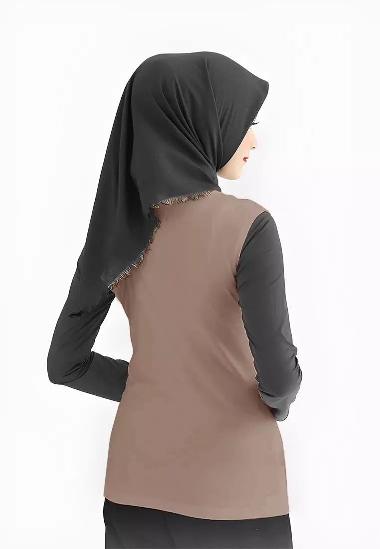 Cotton Bee - Round Neck Sleeveless | Inner Manset Kaos Tanpa Lengan - Mocha - M