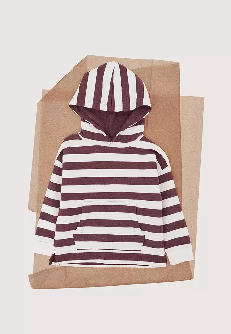 Striped Hooded Sweatshirt