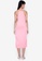 ZALORA BASICS pink Contrast Piping Midi Dress with Slit F3EA6AA4EF9B6BGS_2