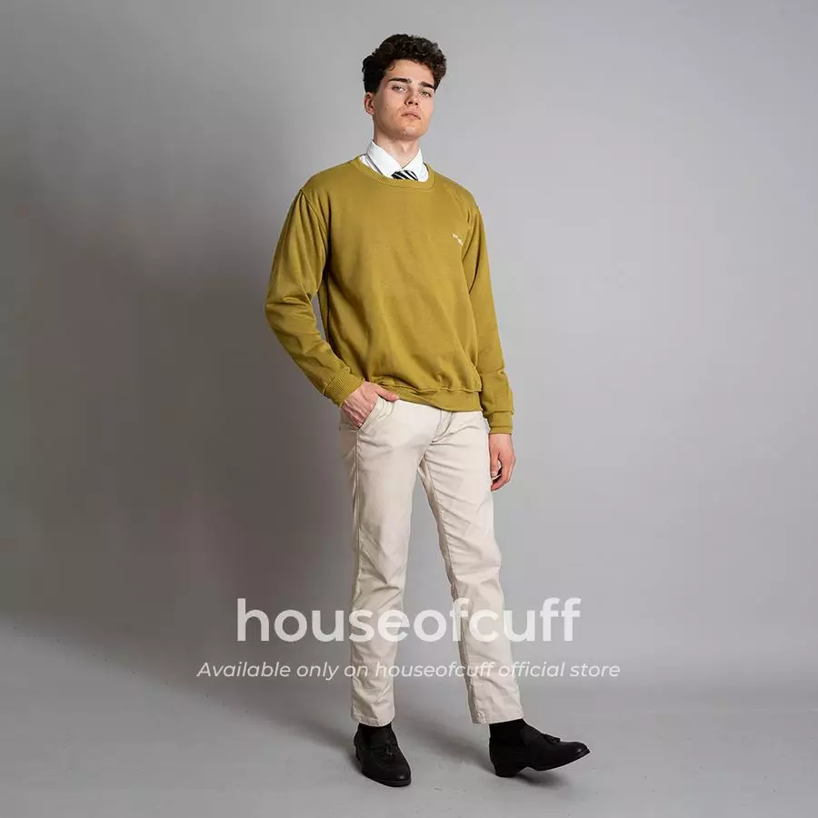 Houseofcuff sweater crewneck basic outer green lime