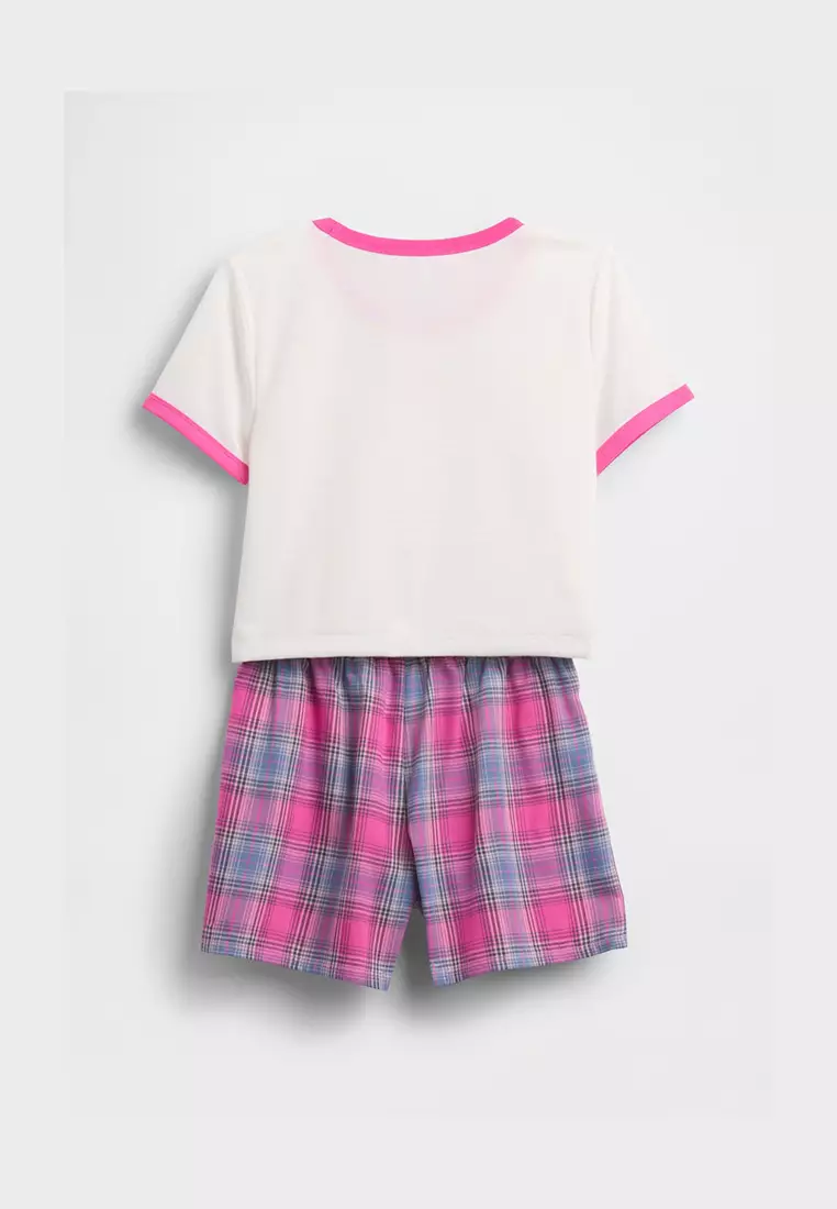 Short Sleeve Flannel PJ Set
