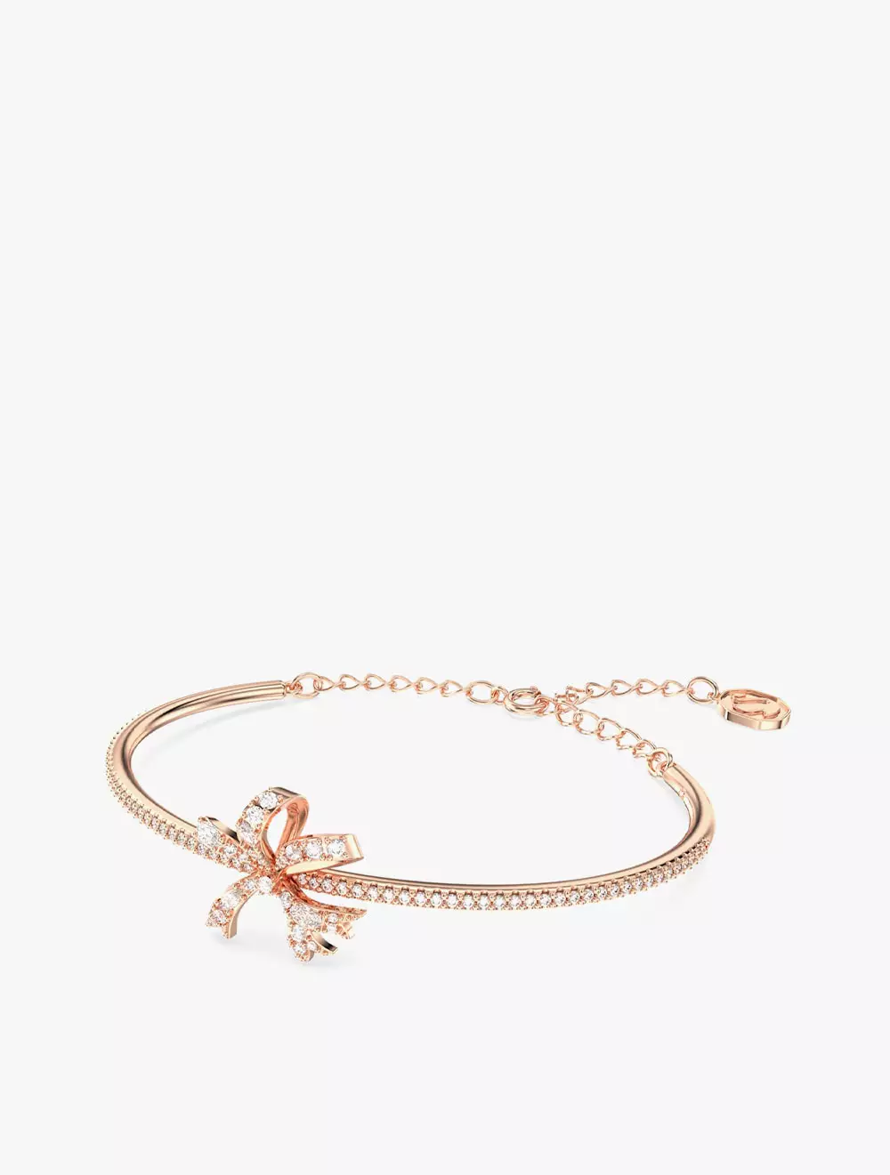 Jual Swarovski Volta Bangle, Bow, White, Rose Gold-Tone Plated - White ...