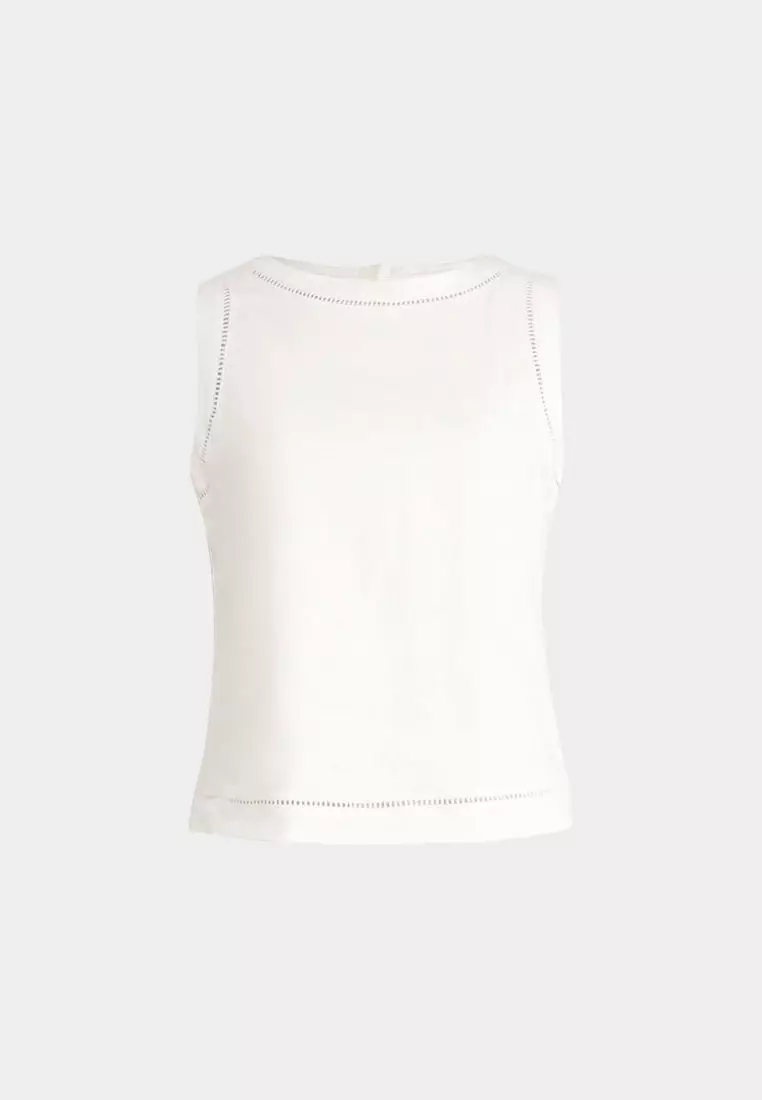 Perry Linen Embroidery Top