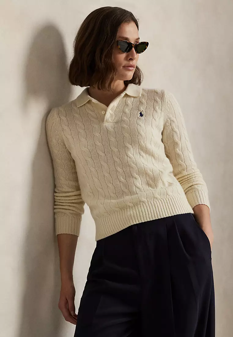 トップス 90s polo Ralph Lauren cashmere knit Buy Polo Ralph Lauren Cable-Knit Wool-Cashmere Polo Sweater 2026
