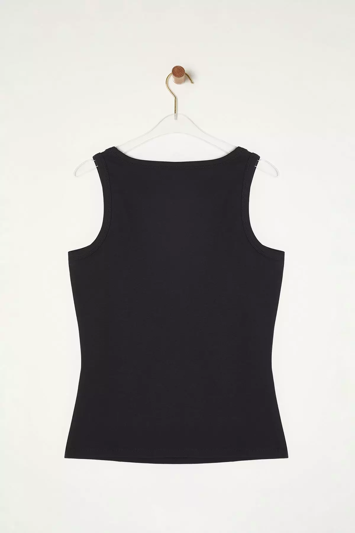 Anthracite Square Neck Soft Bodycon Plus Size Knitted Undershirt