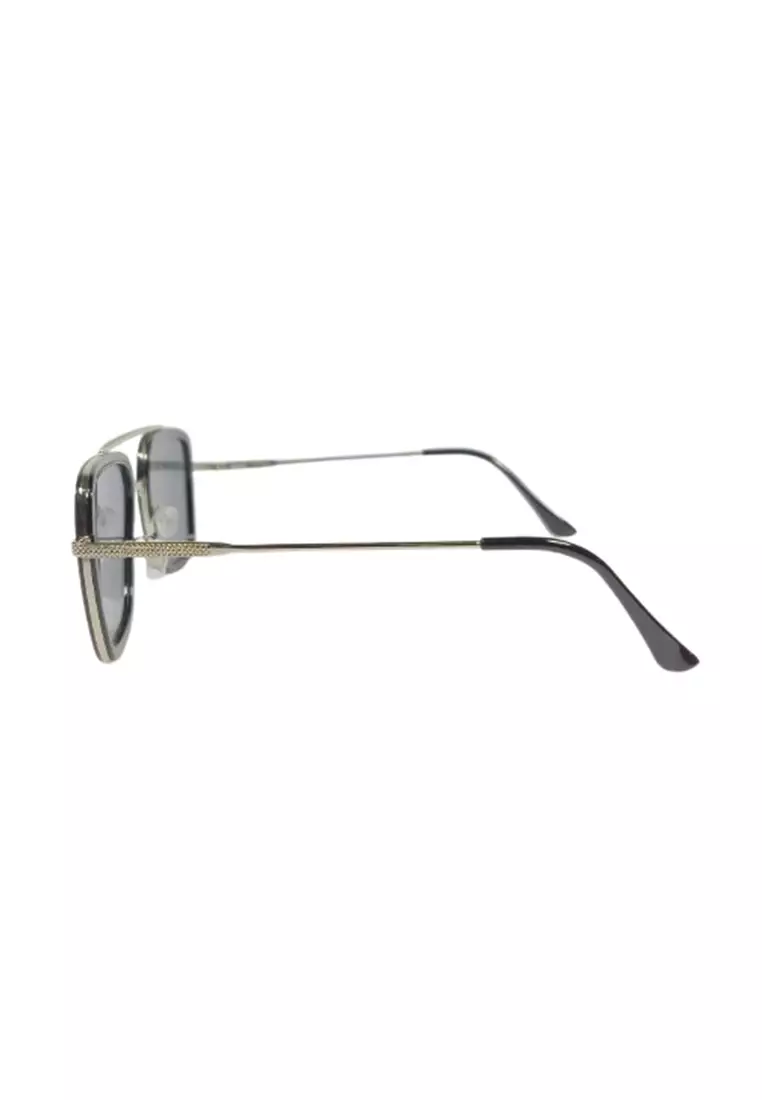 Kacamata Tony Stark Steampunk HD Sunglasses Metal Frame ORIGINAL - Gray