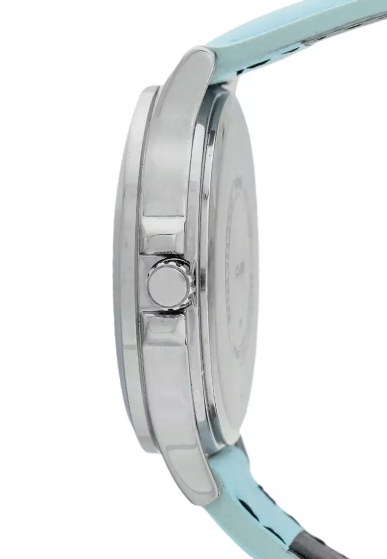 Casio Jam Tangan Wanita - Blue Silver - Leather Strap - LTP-V300L-2A3UDF