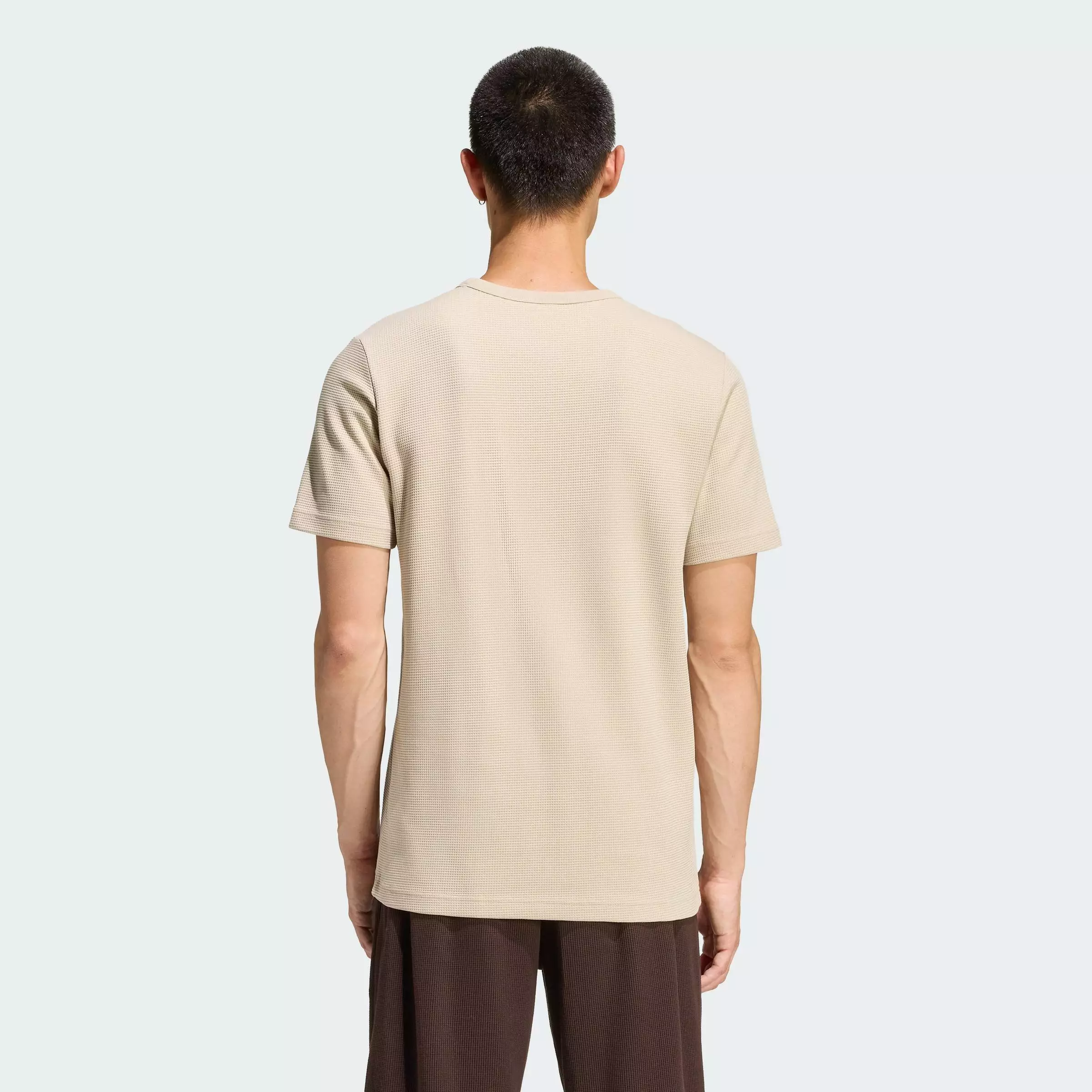 Lifestyle Trefoil Essentials Waffle Tee Men Beige KE1180