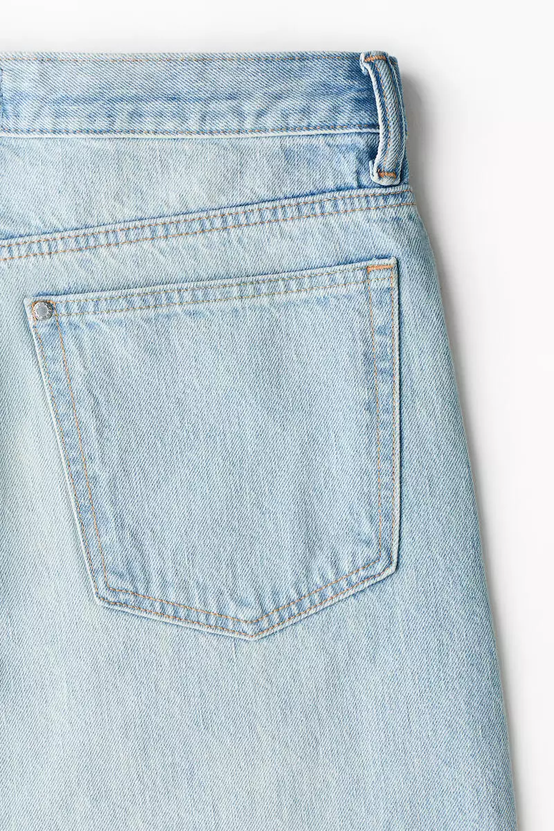 Baggy Twist-detail denim shorts
