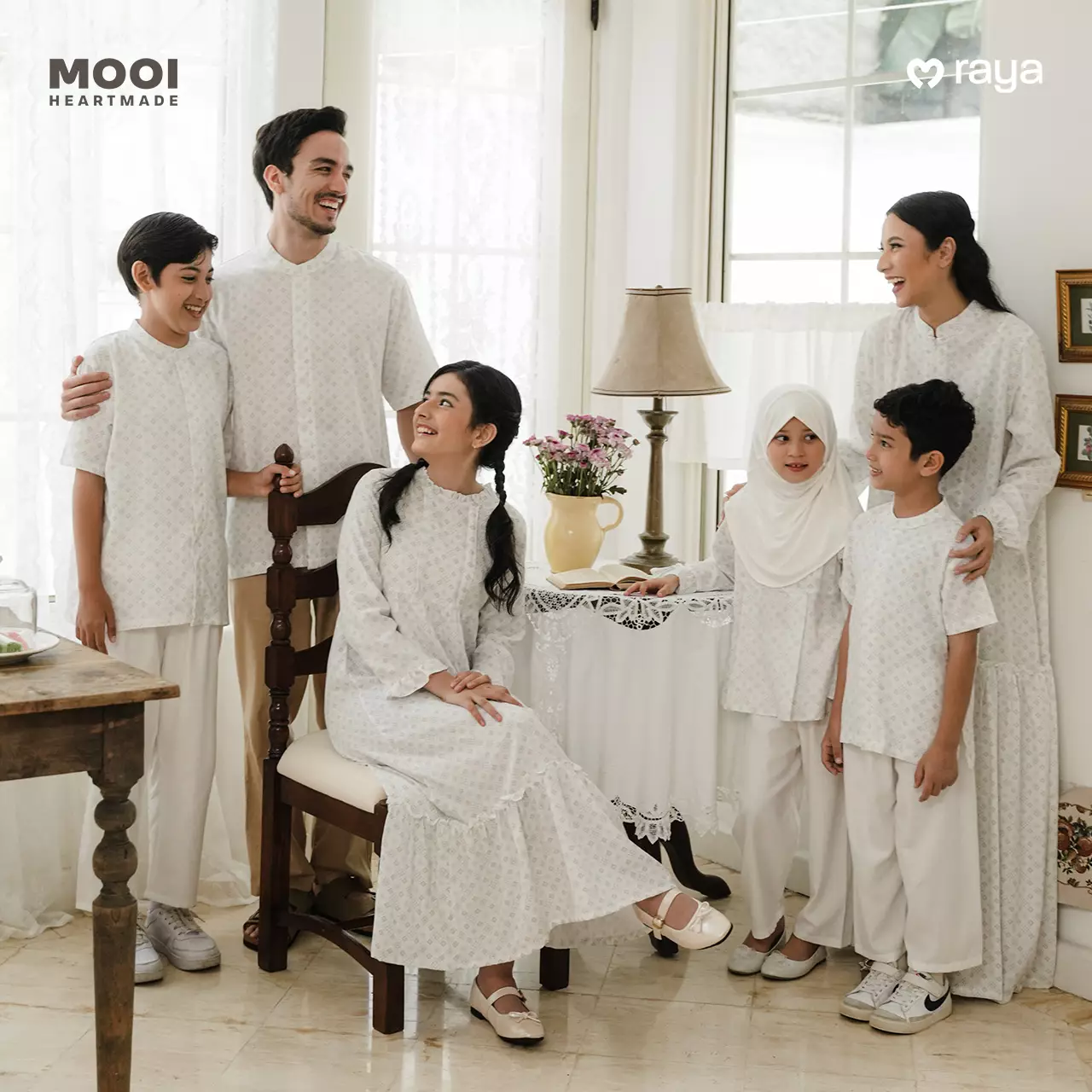 Mooi Hijab Instant Anak Jilbab Anak Perempuan Sarra Hijab - White