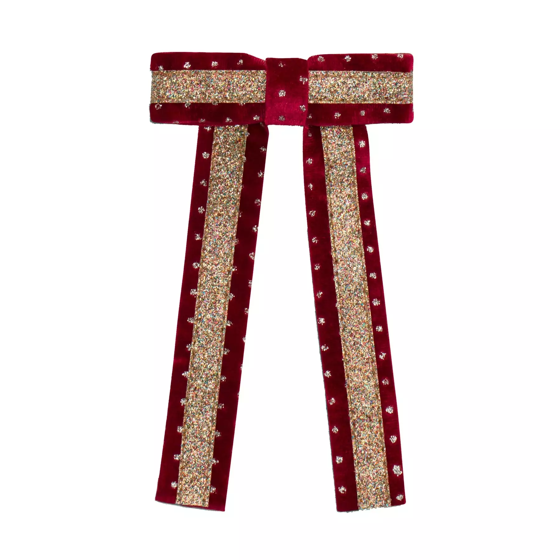 Mimi & Lula Circus Glitter Bow - Red - Jepitan Rambut Anak Perempuan (Multi)