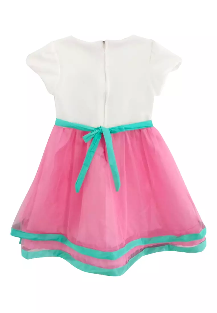 Two Mix Baju Anak Perempuan Bahan Kaos Scuba Gratis Tas Lucu Unicorn Usia 1-12 tahun 4131