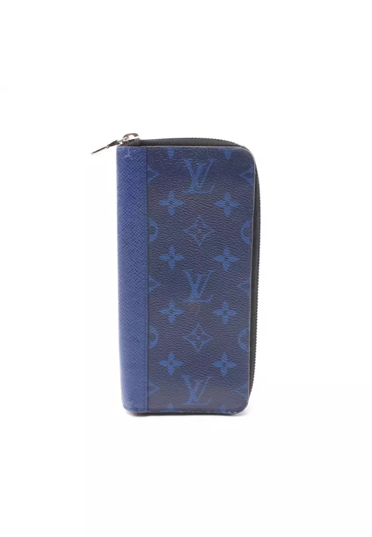 Louis Vuitton Zippy Navy Blue Damier Infini Leather Vertical
