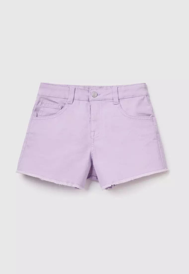 Buy United Colors of Benetton Frayed high waisted shorts Online