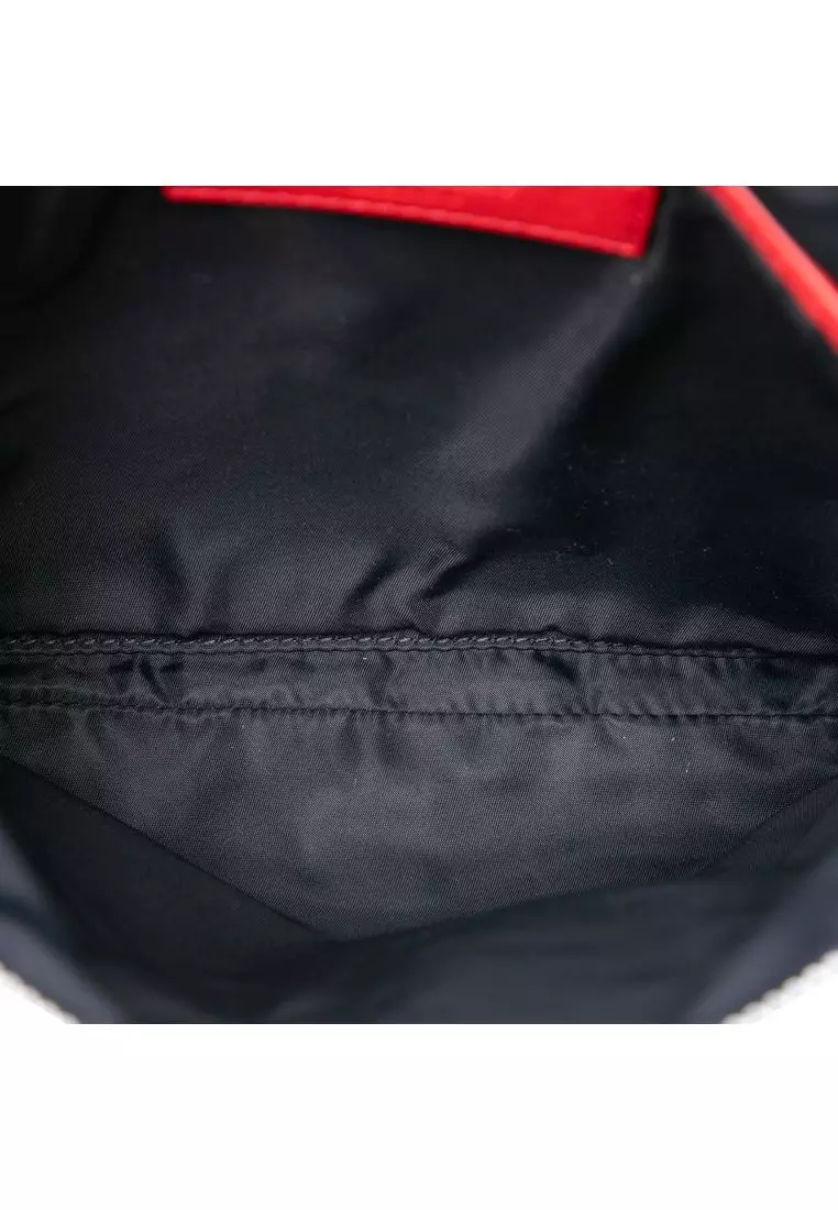 Pre-Loved Burberry Tb Monogram Nylon Flat Messenger Bag