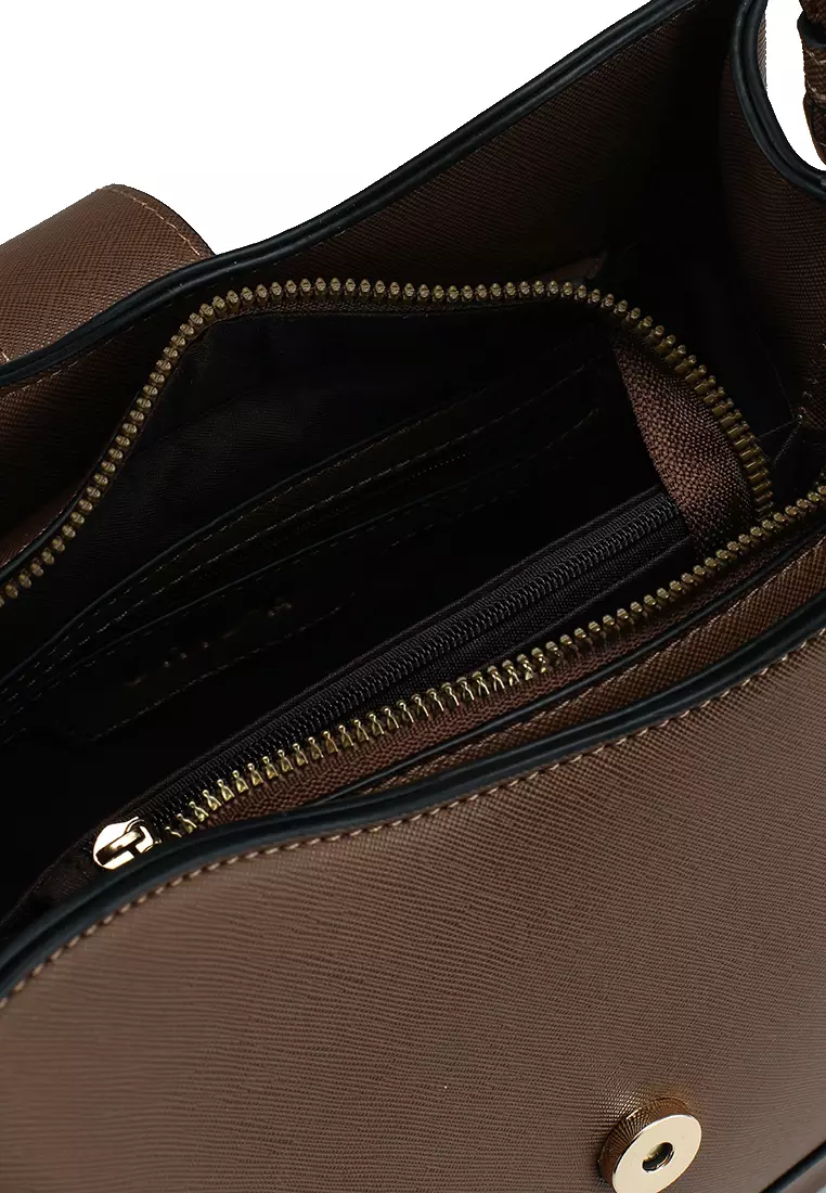 Saffiano Convertible Top Handle Bag