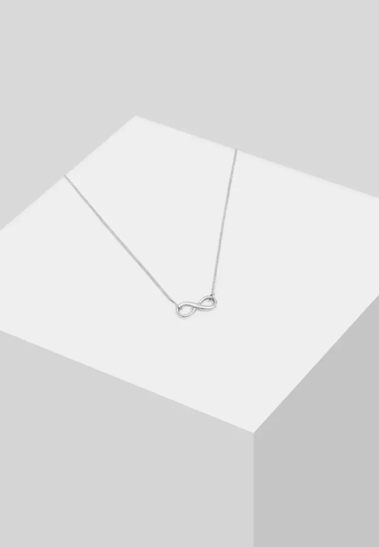 Kalung Perhiasan Perak 925 Wanita Infinity Eternity Symbol