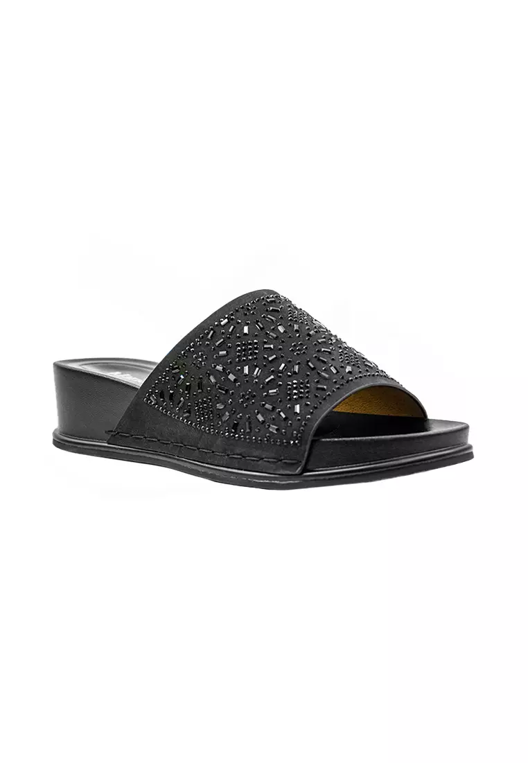 Women's Flat Sandals LY 28313 Black C70