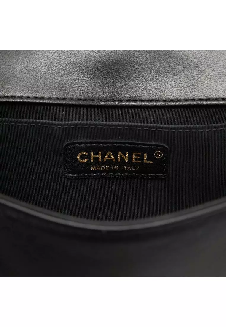 Pre-Loved Chanel Small Chevron Lambskin Boy Flap