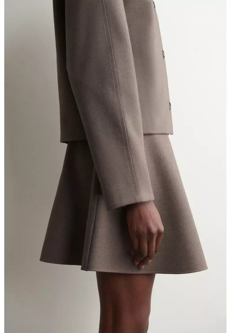 FLARED JERSEY MINI SKIRT