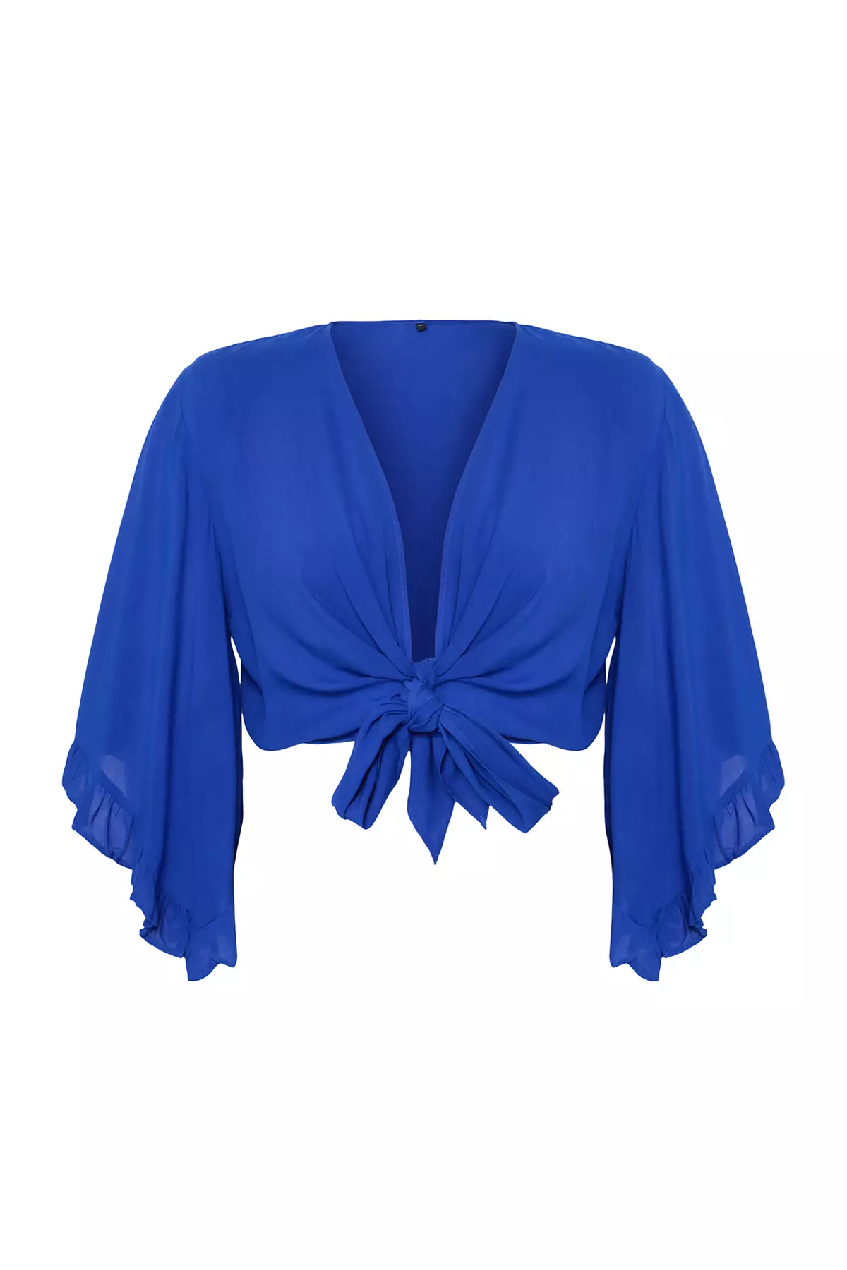 Plus Size Viscose Ruffle Beach Blouse