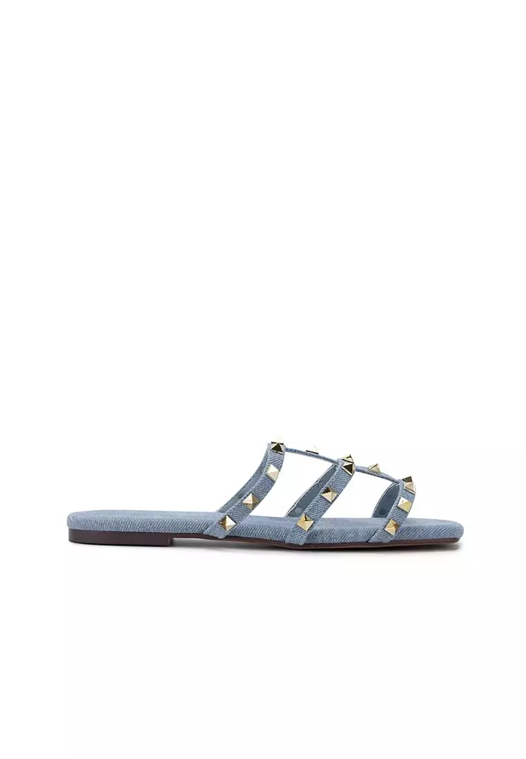 Discount on Nose  shoes - SKU: Studded Flat Slide