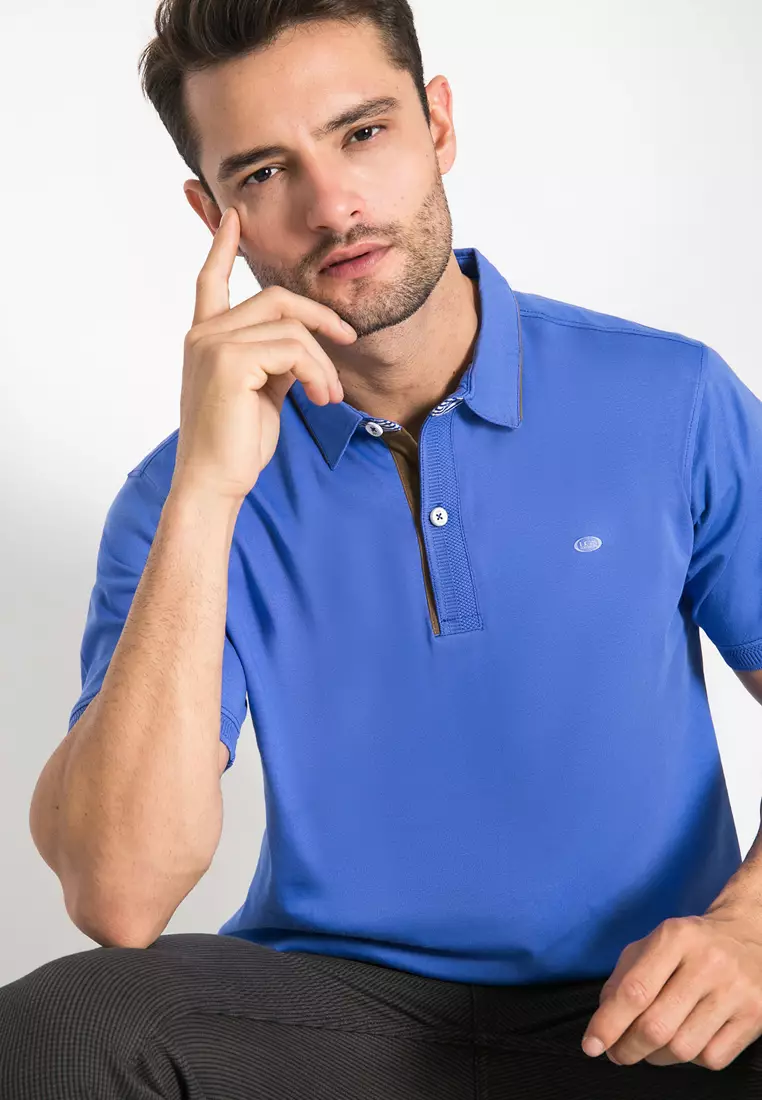 LGS - Kaos Polo Pria - Motif Polos - Biru - JTS.325.M2816F.01.C